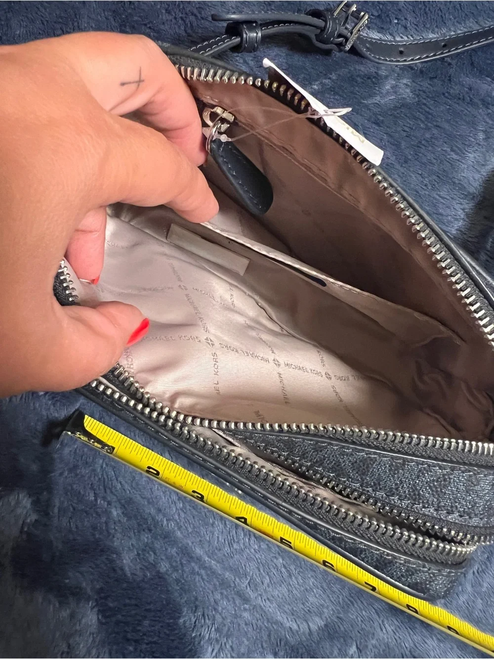 Michael Kors blue ombré Signature Crossbody Bag